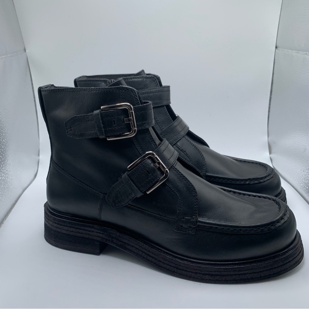 NIB Free People Isla Moto Boot Women's size 9 ankle combat buckle platform black - Picture 3 of 12